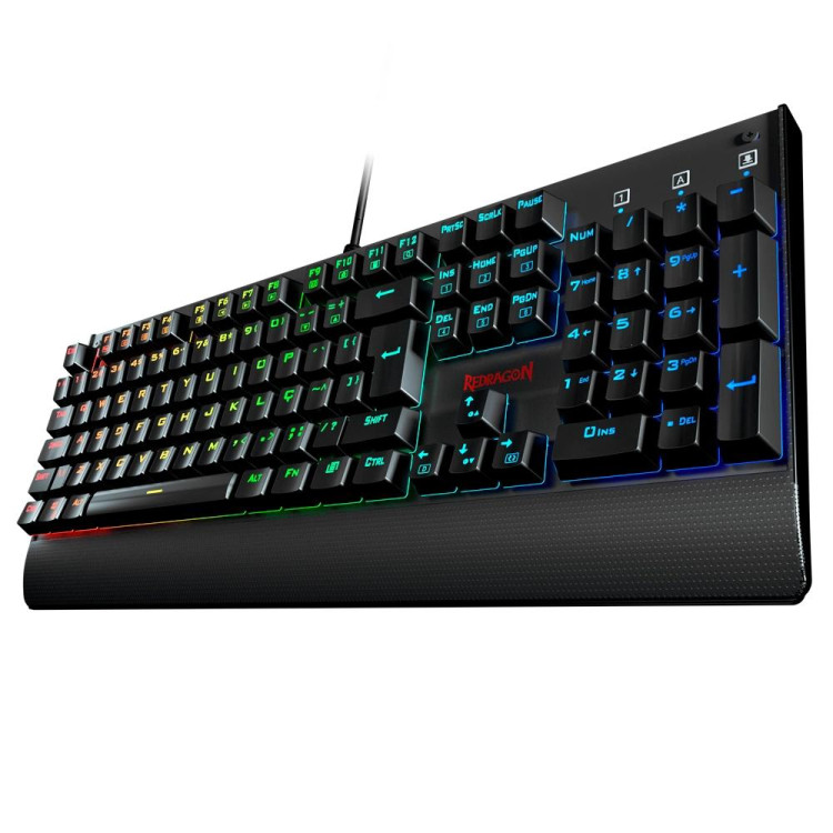 TECLADO GAMER MECANICO REDRAGON KALA PRETO K557-RGB LED RGB SWITCH BLUE - Imagem: 3