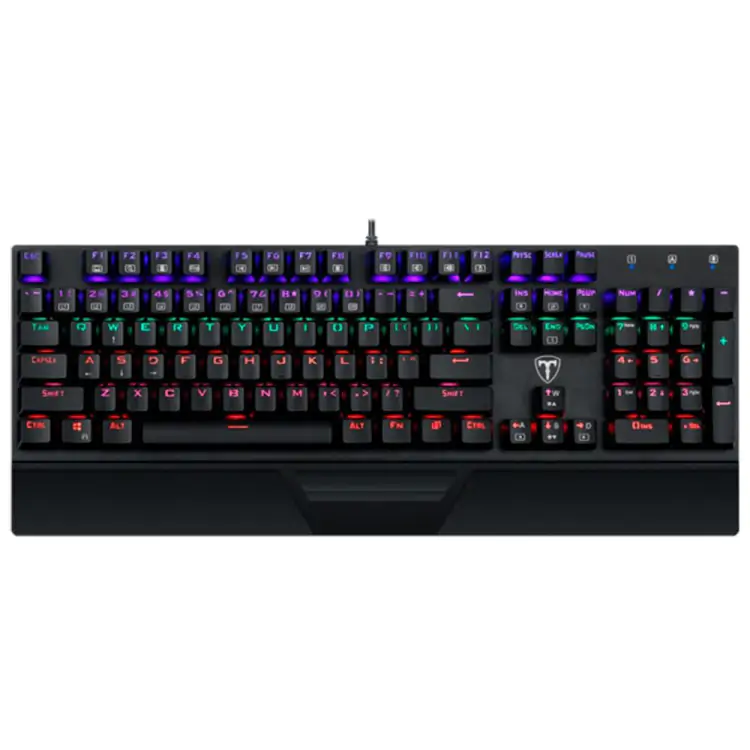 TECLADO GAMER MECANICO T-DAGGER DESTROYER LED RAINBOW T-TGK305-BL SWITCH BLUE - Imagem: 1