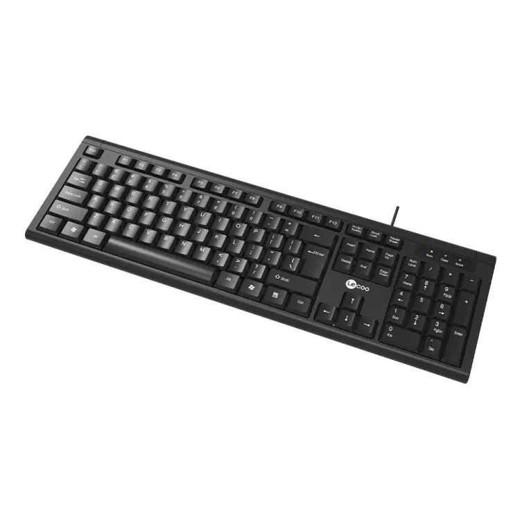 TECLADO COM FIO LECOO KB101 PRETO USB - Imagem: 4