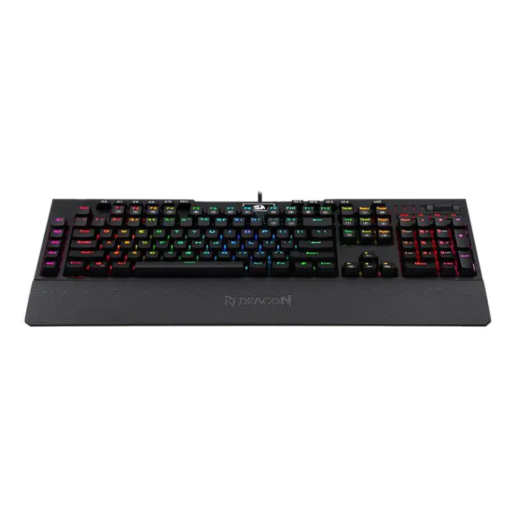 TECLADO GAMER MECÂNICO REDRAGON BRAHMA PRO PRETO USB LED RGB SWITCH BROWN K586RGB-PRO - Imagem: 3