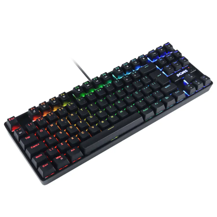 TECLADO GAMER MECÂNICO PCYES NERON PRETO USB LED RGB SWTICH OUTEMU BROWN PNOHBWRGB - Imagem: 3