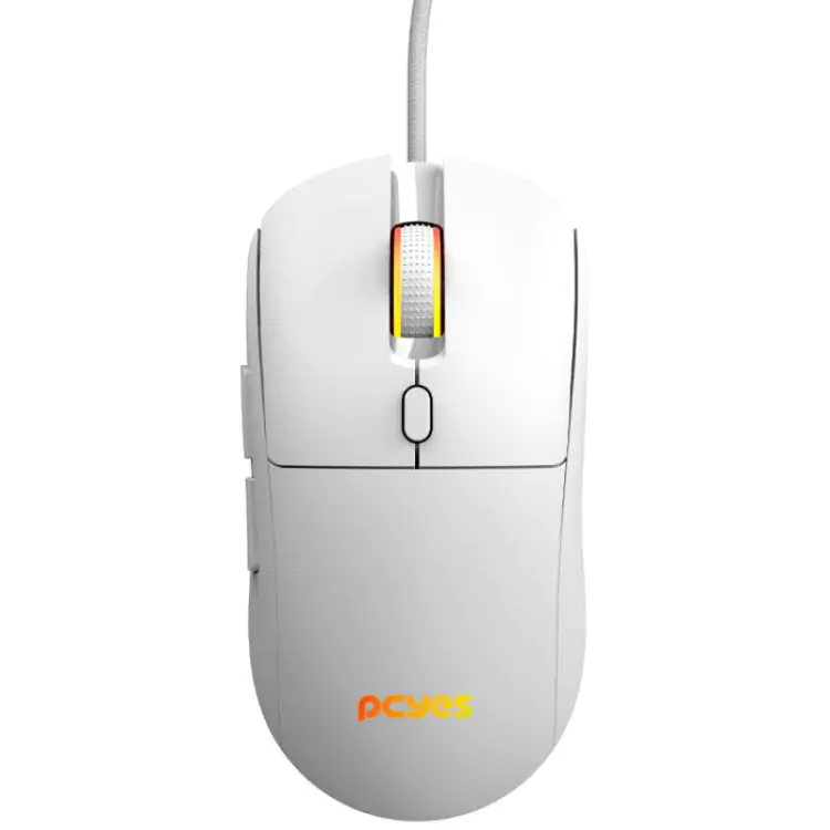 MOUSE GAMER PCYES BASARAN WHITE GHOST 12400 DPI RGB 6 BOTOES - PMGBRWG - Imagem: 5