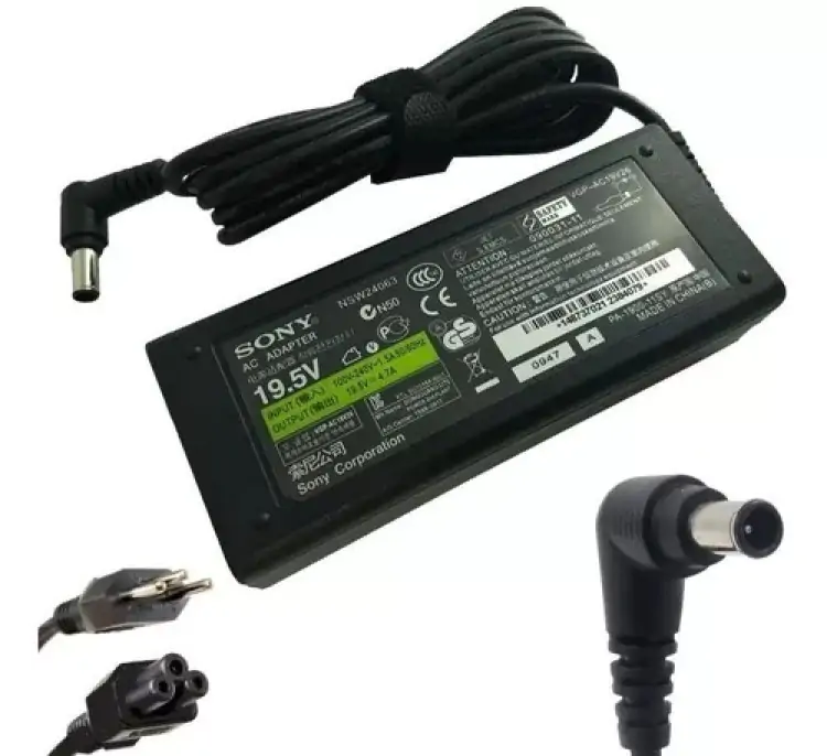 FONTE NOTEBOOK SONY VAIO 19.5V 4.7A 90W 6,5MM(E) X 4,4MM(I) - Imagem: 1