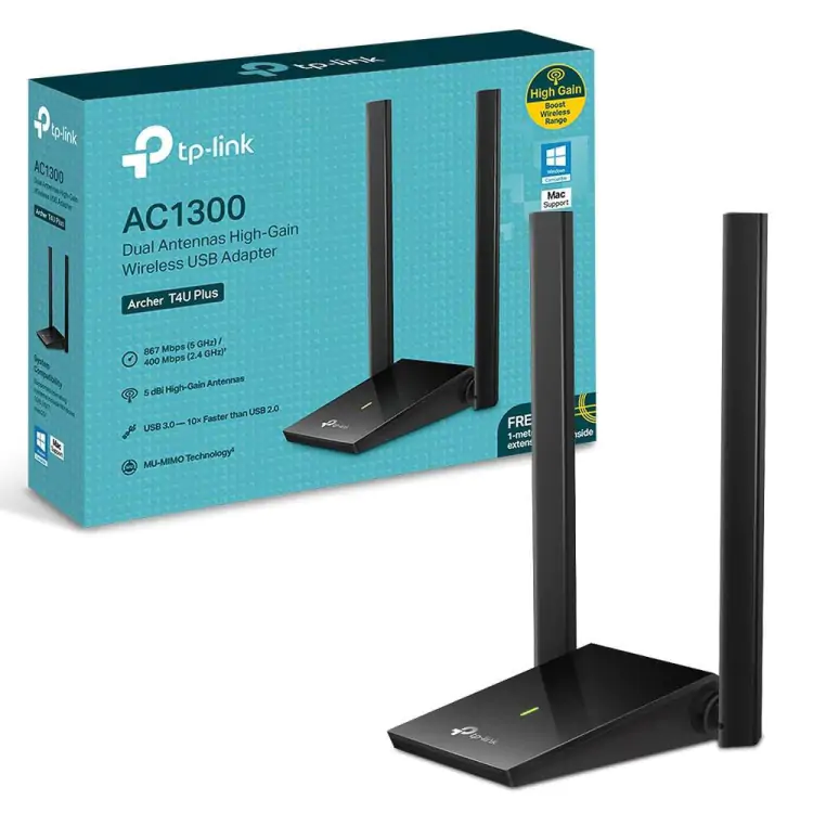 ADAPTADOR WIRELESS USB 3.0 TP-LINK ARCHER T4U PLUS 867MBPS - Imagem: 1
