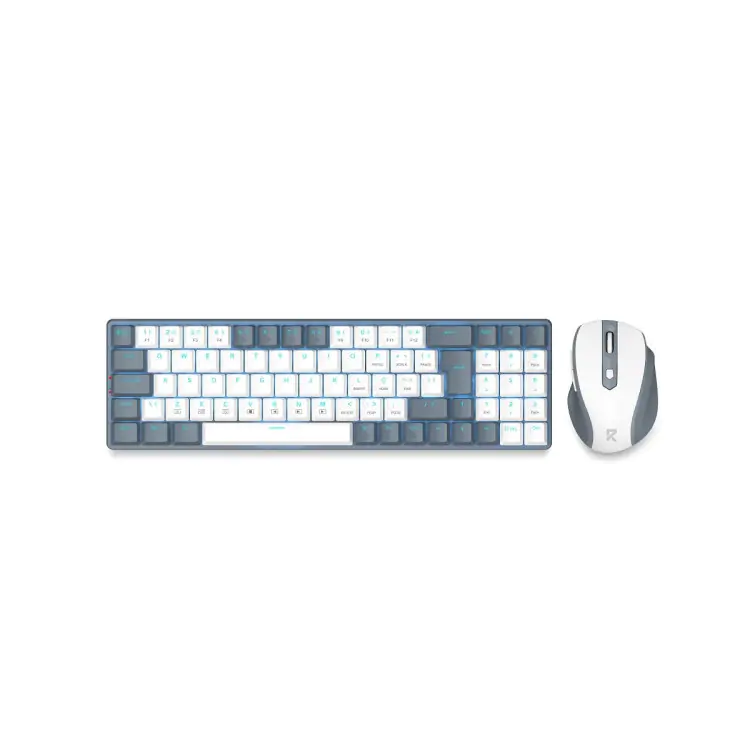 KIT COMBO TECLADO E MOUSE REDRAGON BS-8772 CINZA E BRANCO - Imagem: 1