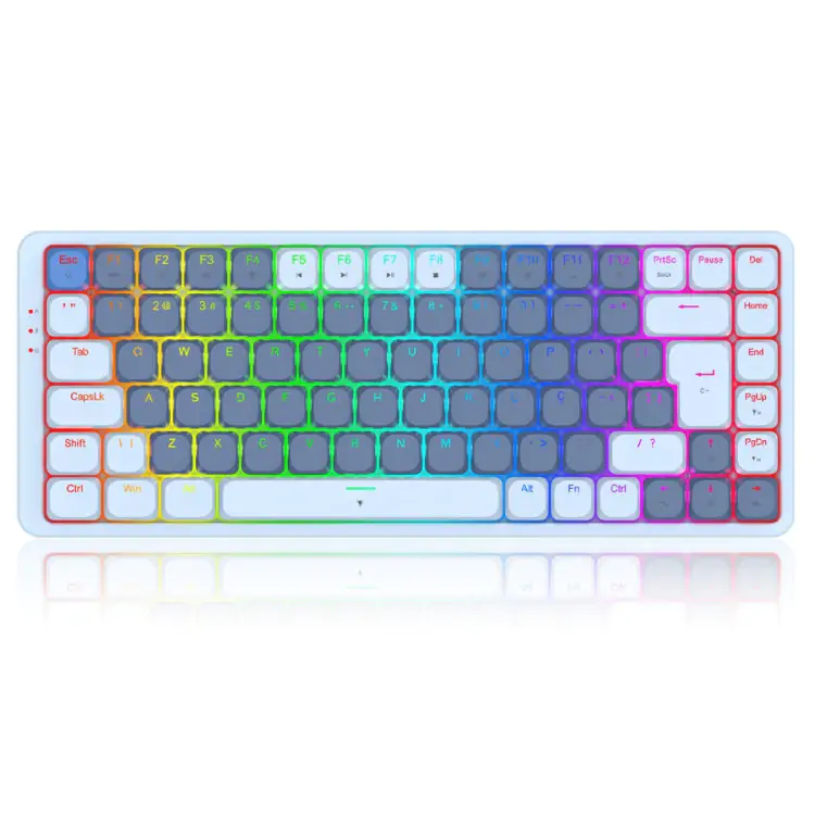 TECLADO MECÂNICO REDRAGON VILI WIRED LOW-PROFILE RGB AZUL SWITCH BROWN - Imagem: 1