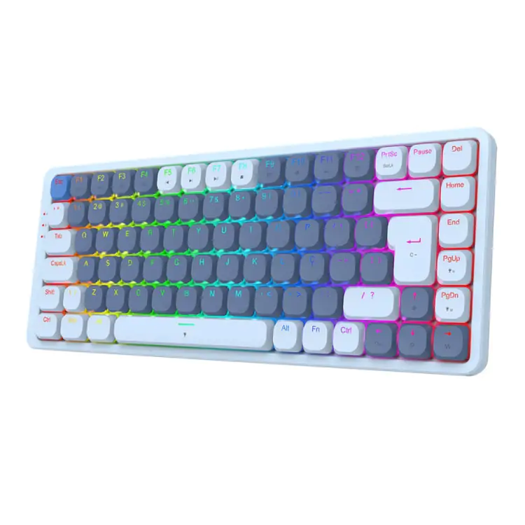 TECLADO MECÂNICO REDRAGON VILI WIRED LOW-PROFILE RGB AZUL SWITCH BROWN - Imagem: 2