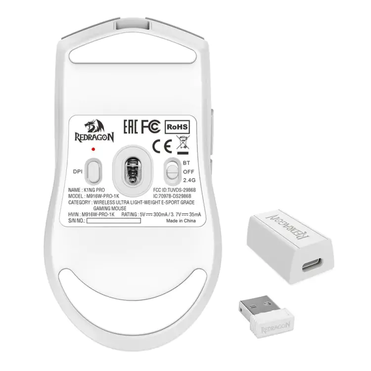 MOUSE GAMER REDRAGON KING PRO BRANCO - Imagem: 7