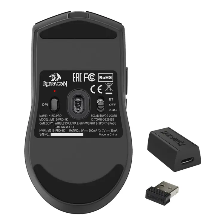 MOUSE GAMER REDRAGON KING PRO PRETO - Imagem: 6