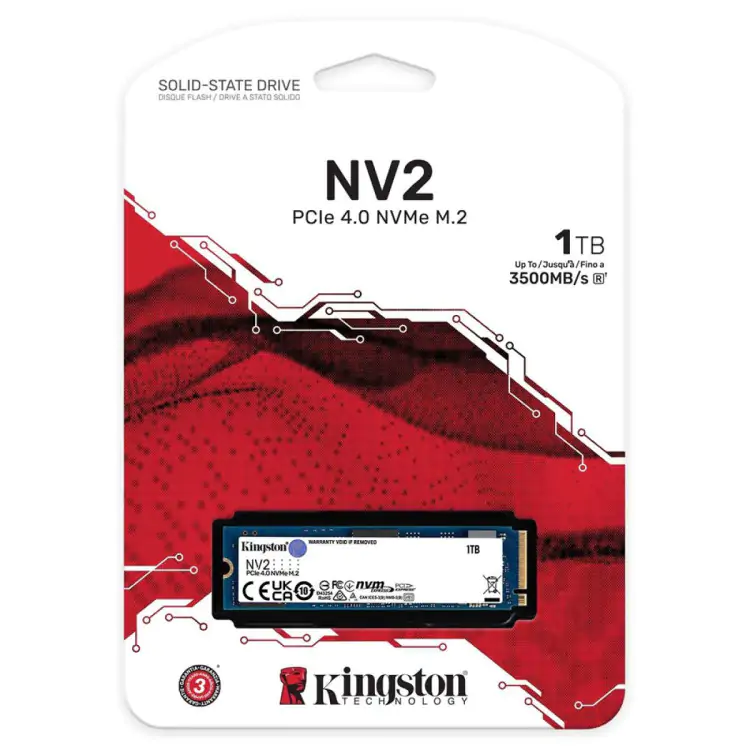 SSD M.2 1TB NVME KINGSTON NV2 3500/2100MB/S SNV2S - Imagem: 1