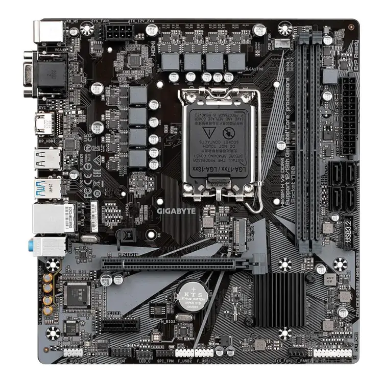 PLACA MÃE LGA 1700 GIGABYTE H610M H V2 INTEL DDR4 MICRO ATX - Imagem: 2
