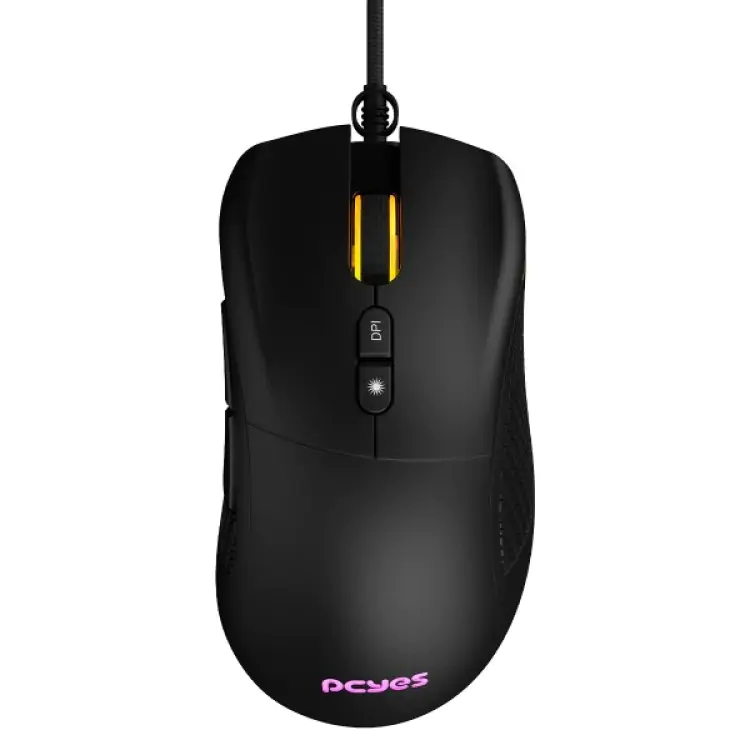 MOUSE GAMER PCYES GAIUS 12400 DPI RGB 6 BOTOES - PMGGBV - Imagem: 1
