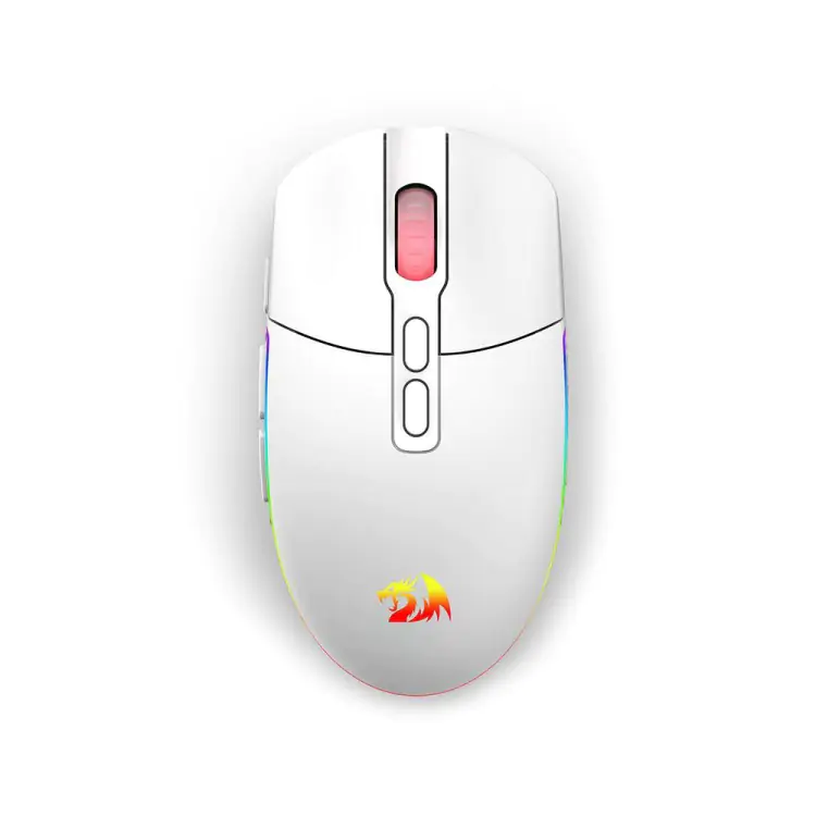 MOUSE GAMER SEM FIO REDRAGON INVADER M719W-RGB PRO BRANCO - Imagem: 1