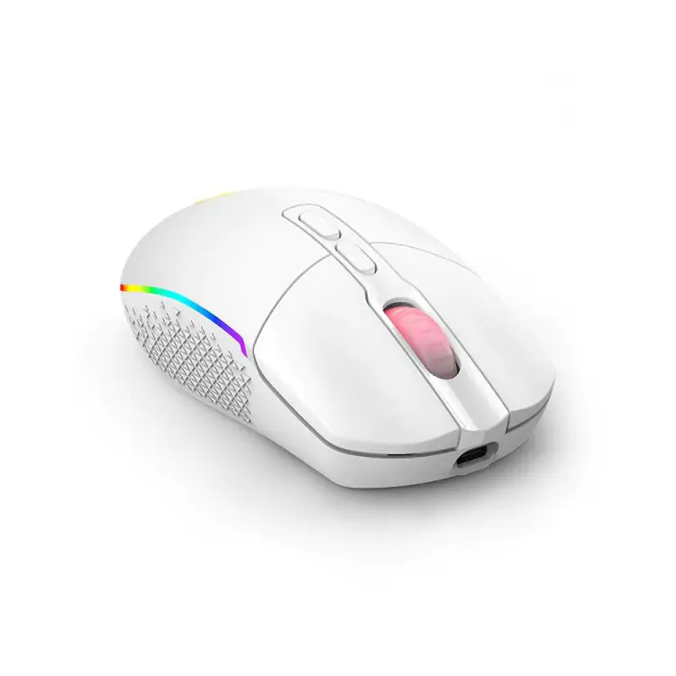 MOUSE GAMER SEM FIO REDRAGON INVADER M719W-RGB PRO BRANCO - Imagem: 3