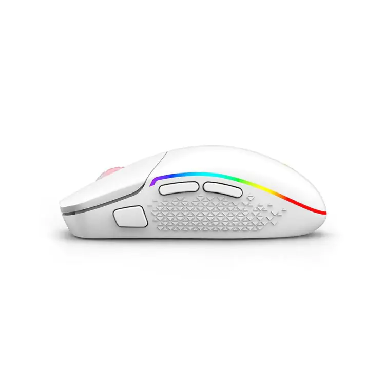 MOUSE GAMER SEM FIO REDRAGON INVADER M719W-RGB PRO BRANCO - Imagem: 5