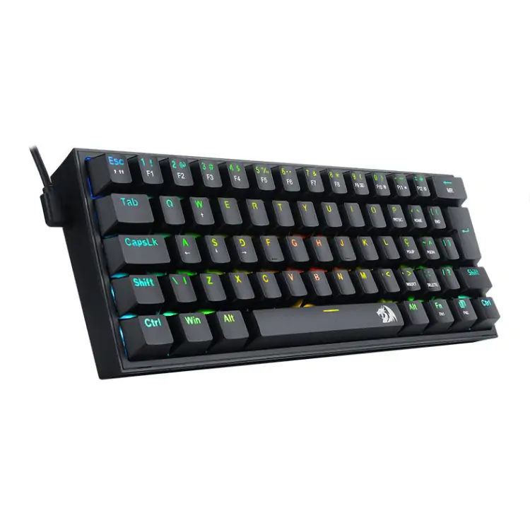 TECLADO GAMER MECANICO REDRAGON FIZZ PRO PRETO USB LED RGB SWITCH RED K616-RGB-B - Imagem: 2