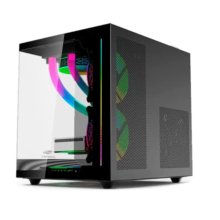 GABINETE GAMER C3TECH AQUARIO MT-G810 PRETO - Imagem: 3