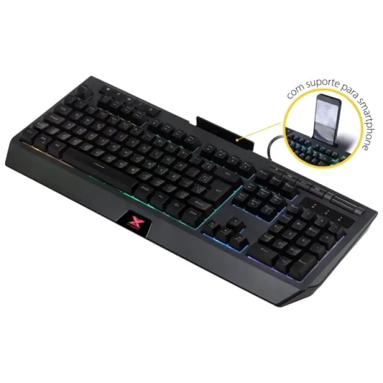 TECLADO GAMER VINIK VX PROTECTOR PRETO USB RGB - Imagem: 3