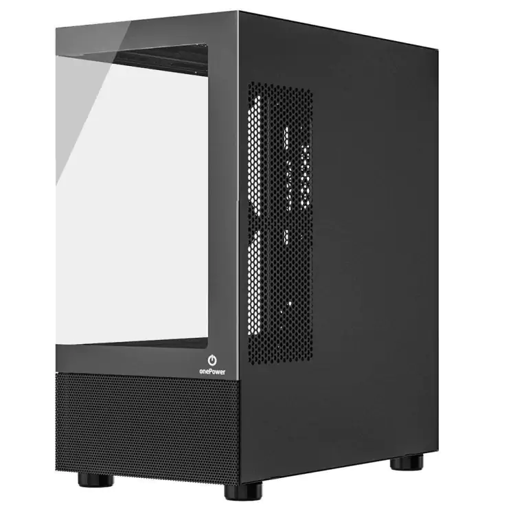 GABINETE GAMER ONE POWER CRYSTAL PRETO LATERAL VIDRO TEMPERADO M-ATX - Imagem: 4
