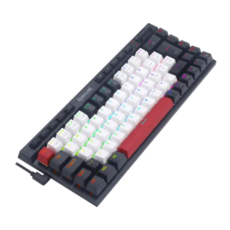 TECLADO GAMER MECANICO REDRAGON MAGIC WAND PRETO E VERMELHO LED RGB SWITCH BROWNK 635WBR-RGB-PR - Imagem: 4