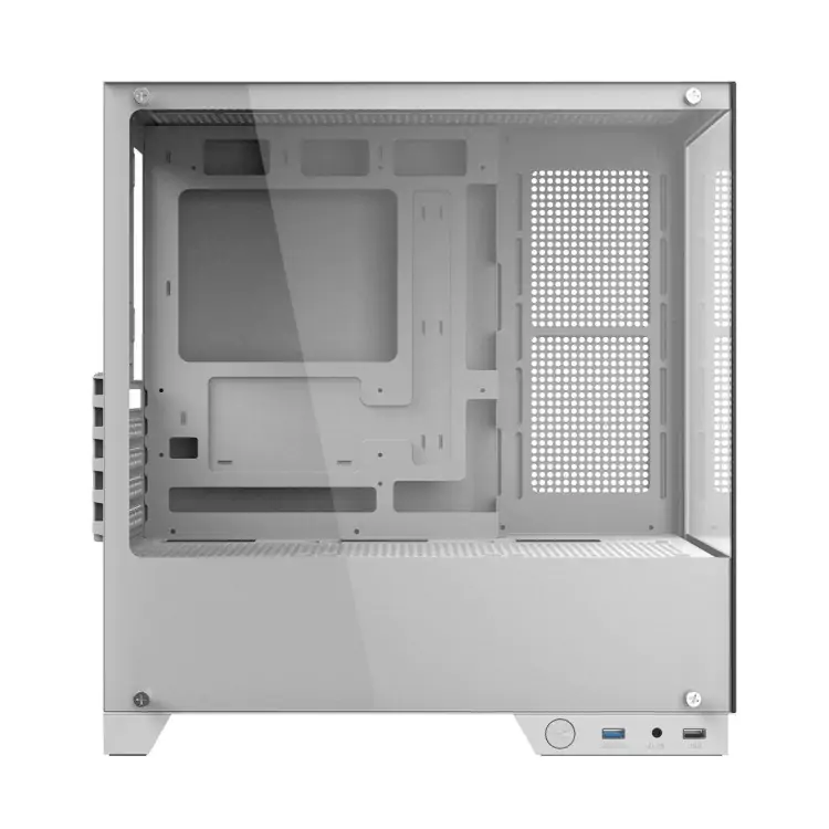 GABINETE GAMER PCYES FORCEFIELD TWR WHITE VULCAN LATERAL VIDRO ATX GFFWRWG - Imagem: 4
