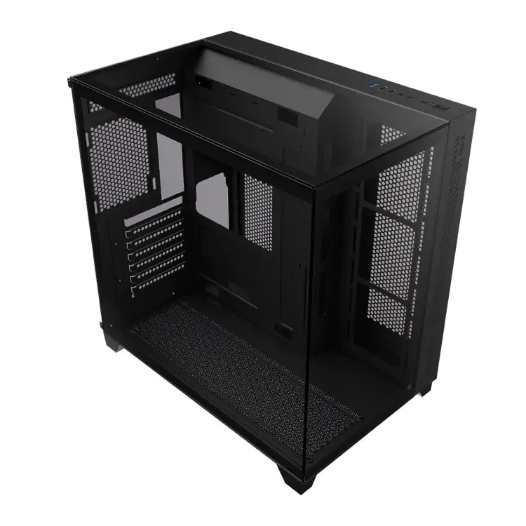 GABINETE GAMER PCYES FORCEFIELD MAX BLACK VULCAN LATERAL VIDRO ATX GFFMAXBV - Imagem: 2