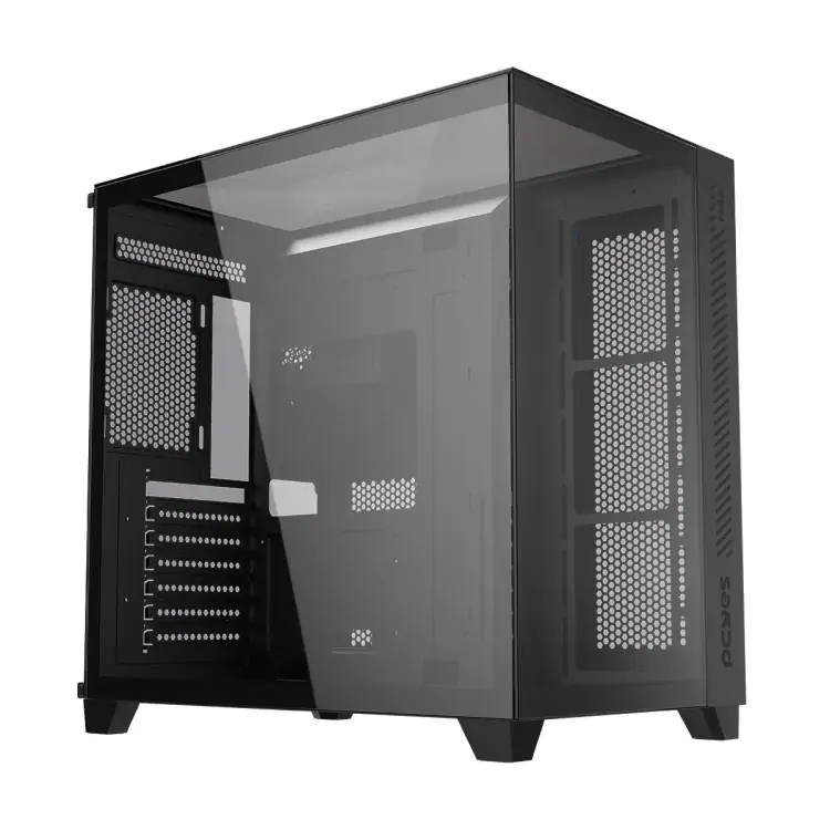 GABINETE GAMER PCYES FORCEFIELD MAX BLACK VULCAN LATERAL VIDRO ATX GFFMAXBV - Imagem: 3
