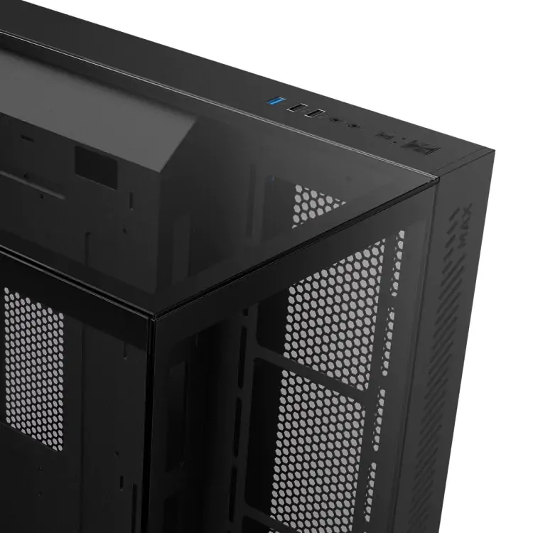 GABINETE GAMER PCYES FORCEFIELD MAX BLACK VULCAN LATERAL VIDRO ATX GFFMAXBV - Imagem: 8