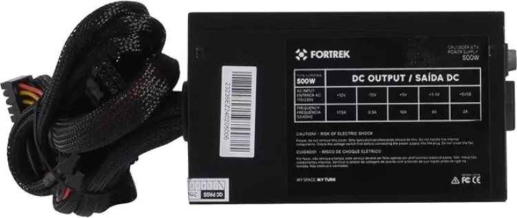 FONTE ATX 500W FORTREK CRUSADER BIVOLT CHAVEADO - Imagem: 4