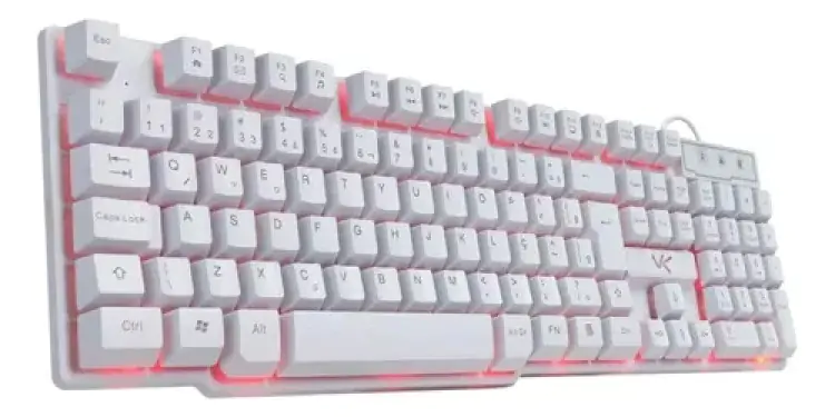 TECLADO GAMER VINIK VX HYDRA BRANCO USB LED VERMELHO - Imagem: 1
