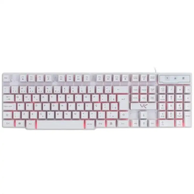 TECLADO GAMER VINIK VX HYDRA BRANCO USB LED VERMELHO - Imagem: 3