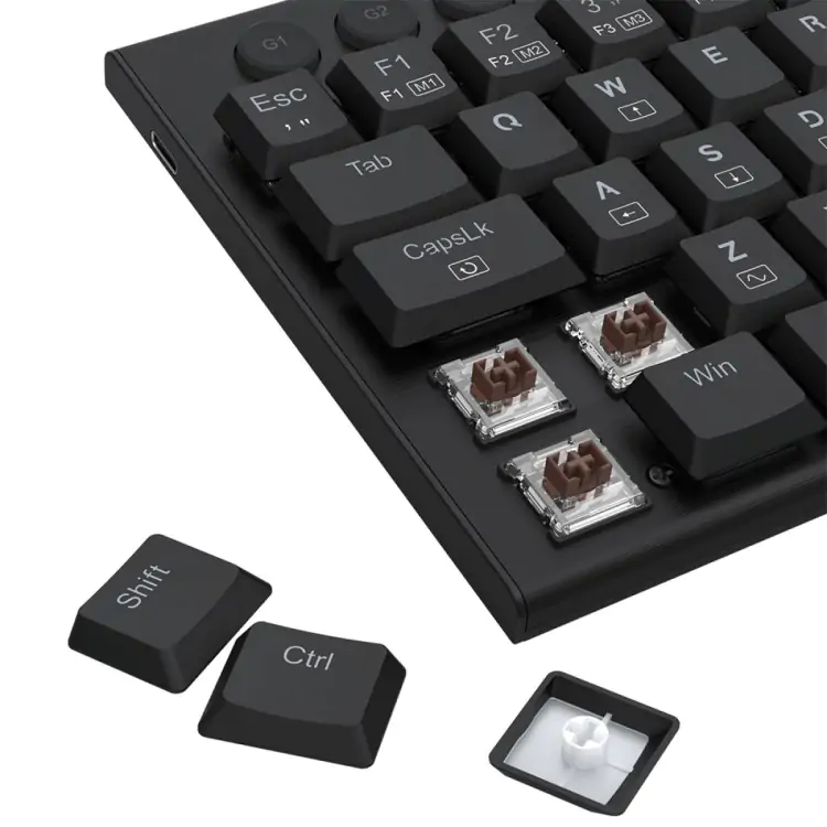 TECLADO GAMER MECANICO REDRAGON HORUS MINI PRETO RGB SWITCH BROWN K632-RGB - Imagem: 3