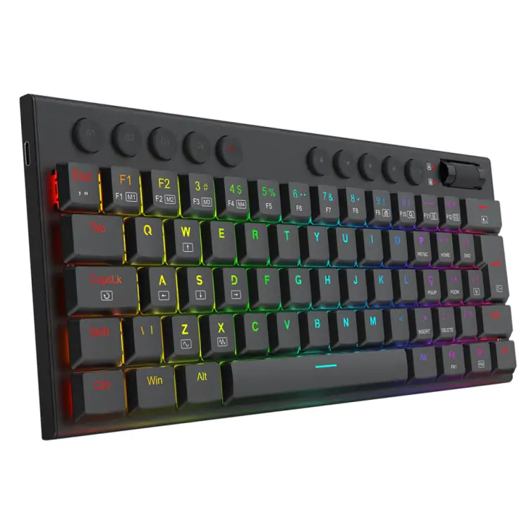TECLADO GAMER MECANICO REDRAGON HORUS MINI PRETO RGB SWITCH BROWN K632-RGB - Imagem: 5
