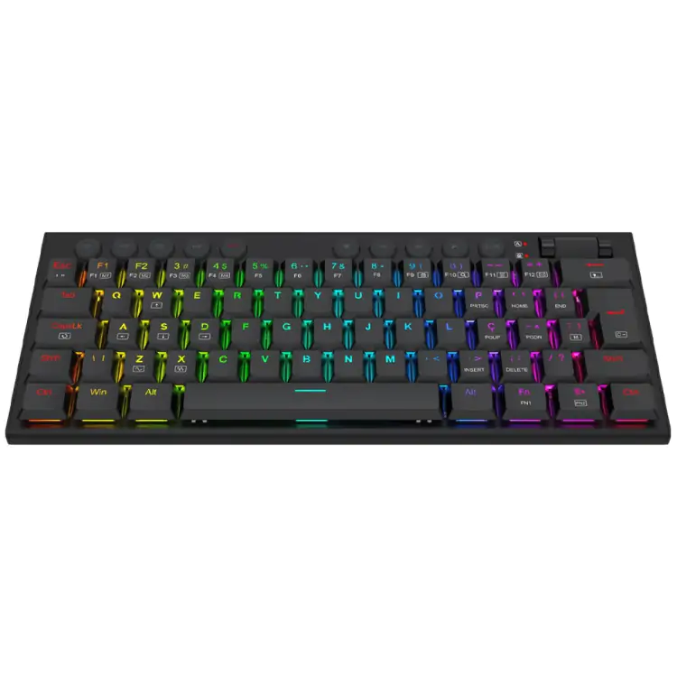 TECLADO GAMER MECANICO REDRAGON HORUS MINI PRETO RGB SWITCH BROWN K632-RGB - Imagem: 6