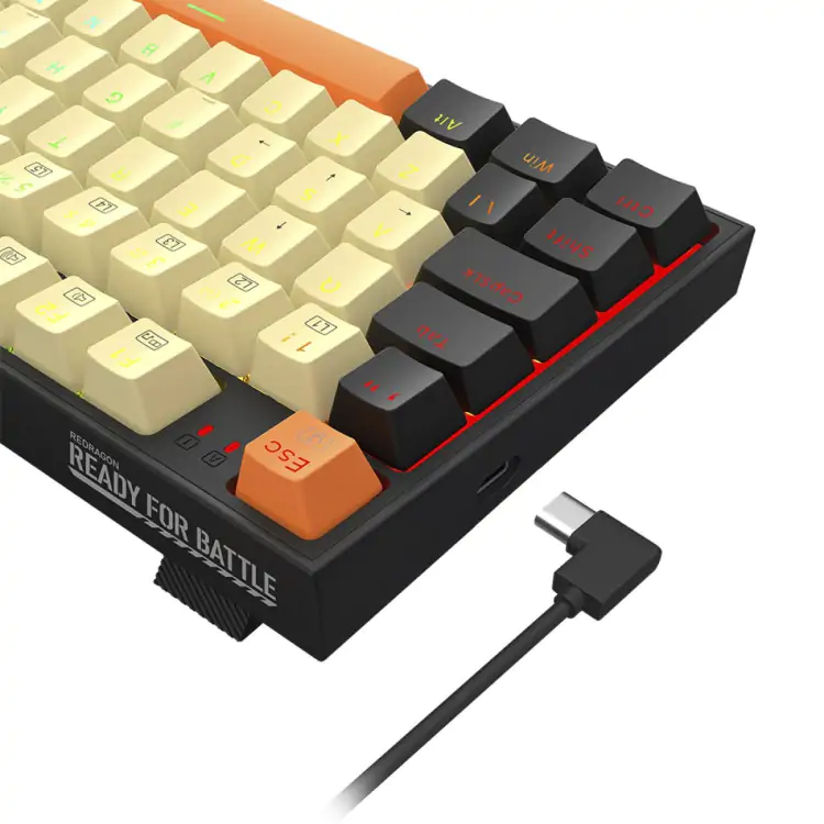 TECLADO GAMER MECANICO REDRAGON KITAVA RGB SWITCH BROWN K636CLO-RGB - Imagem: 2