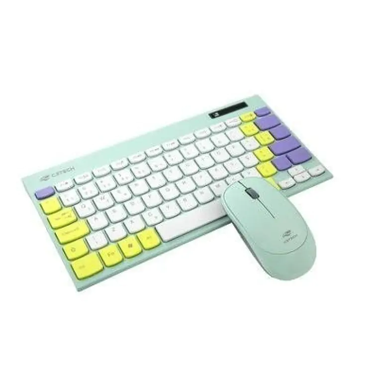 KIT TECLADO E MOUSE SEM FIO C3TECH K-W71GN VERDE - Imagem: 2