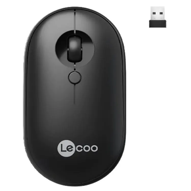 MOUSE SEM FIO LECCO WS212 PRETO USB WIRELESS - Imagem: 1