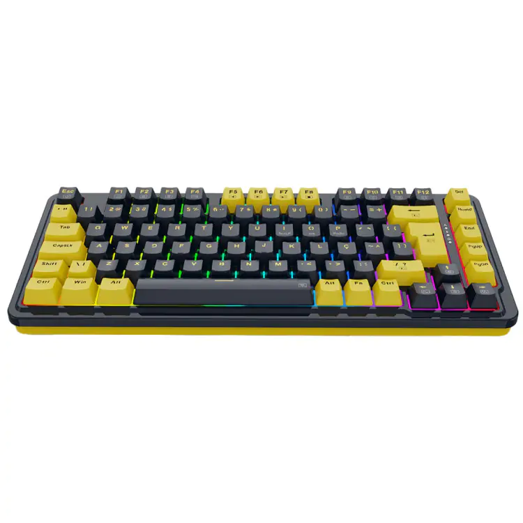 TECLADO GAMER MECANICO REDRAGON ELF RGB CHROMA MK.II SWITCH MELT GOLD CABO USB-C PRETO E LARANJA - Imagem: 2