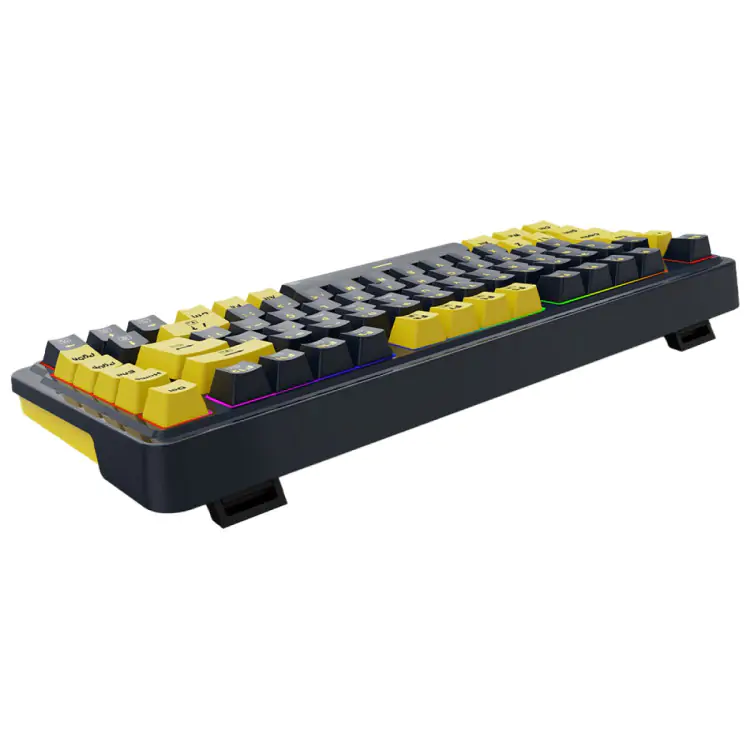 TECLADO GAMER MECANICO REDRAGON ELF RGB CHROMA MK.II SWITCH MELT GOLD CABO USB-C PRETO E LARANJA - Imagem: 6