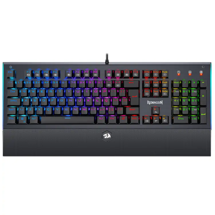 TECLADO GAMER MECANICO REDRAGON ARYAMAN LED RGBK569RGB PT-BROWN - Imagem: 1