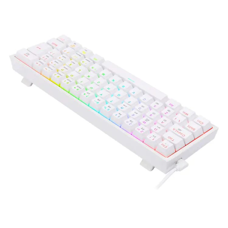 TECLADO GAMER MECANICO REDRAGON FIZZ PRO BRANCO WIRELESS BLUETOOTH RGB SWITCH BROWN K616-RGB-W - Imagem: 6