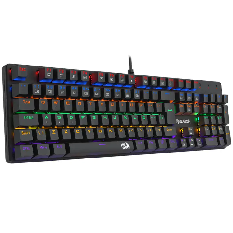 TECLADO GAMER MECÂNICO REDRAGON VALHEIM RAINBOW USB LED RAINBOW SWTICH BROWN - Imagem: 2