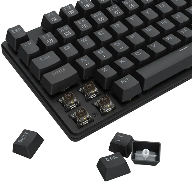 TECLADO GAMER MECÂNICO REDRAGON VALHEIM RAINBOW USB LED RAINBOW SWTICH BROWN - Imagem: 7
