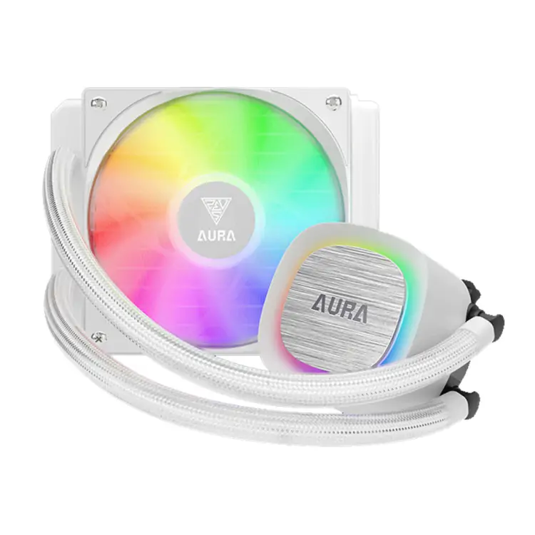 WATER COOLER GAMDIAS AURA GL 120 V2 WH 120MM ARGB INTEL/AMD BRANCO - Imagem: 2