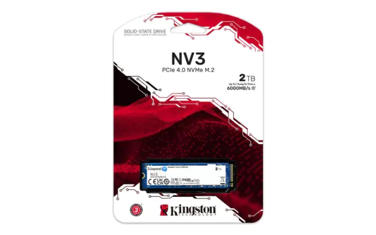SSD M.2 2 TB NVME KINGSTON NV3 6000 MB/S 5000 MB/S SNV3S - Imagem: 2