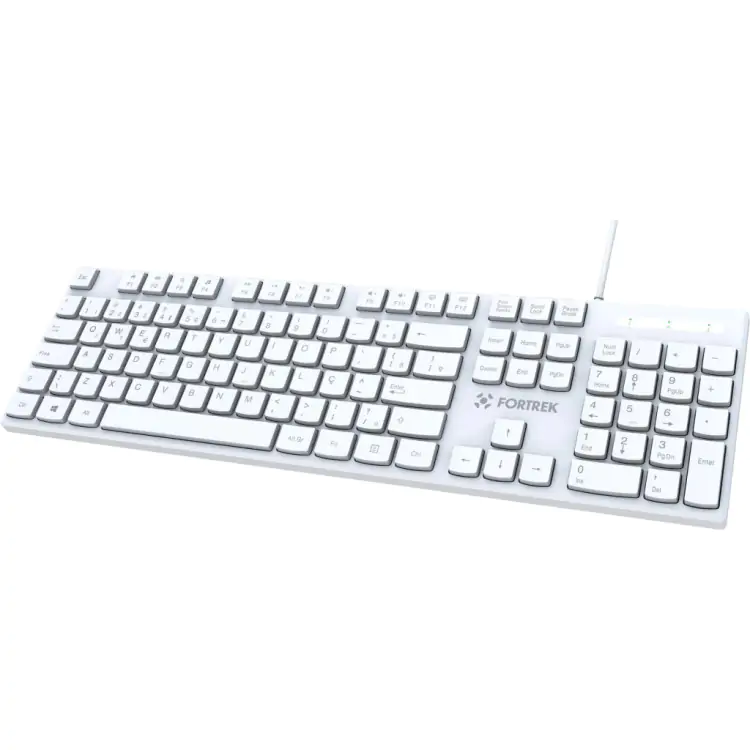 TECLADO OFFICE FORTREK K15 SLIM USB BRANCO - Imagem: 2
