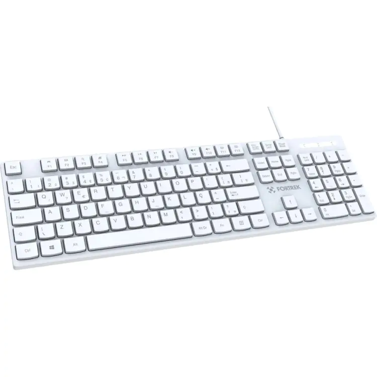 TECLADO OFFICE FORTREK K15 SLIM USB BRANCO - Imagem: 3