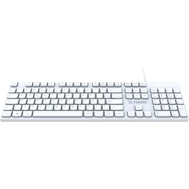 TECLADO OFFICE FORTREK K15 SLIM USB BRANCO - Imagem: 4