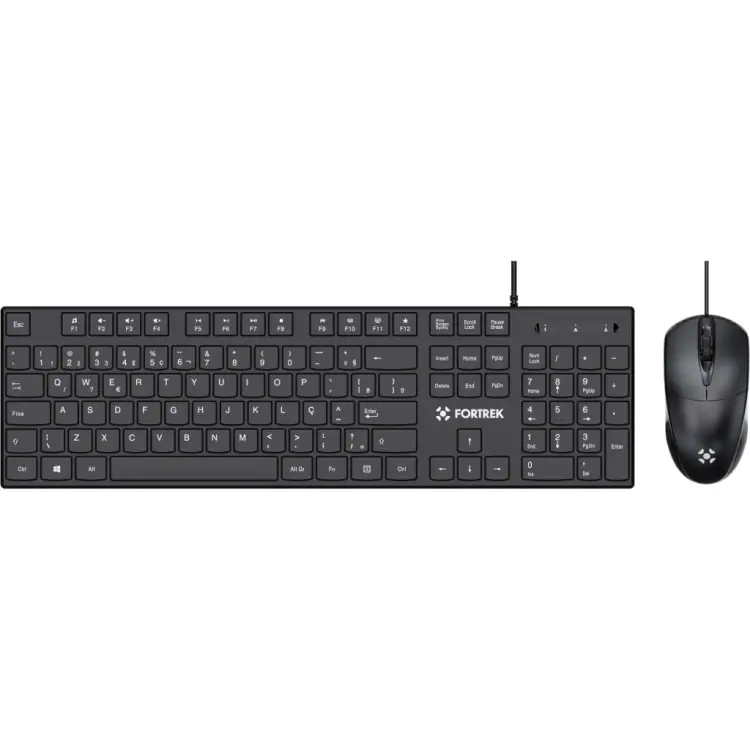 KIT MOUSE E TECLADO FORTREK C13 OFFICE PRETO - Imagem: 1