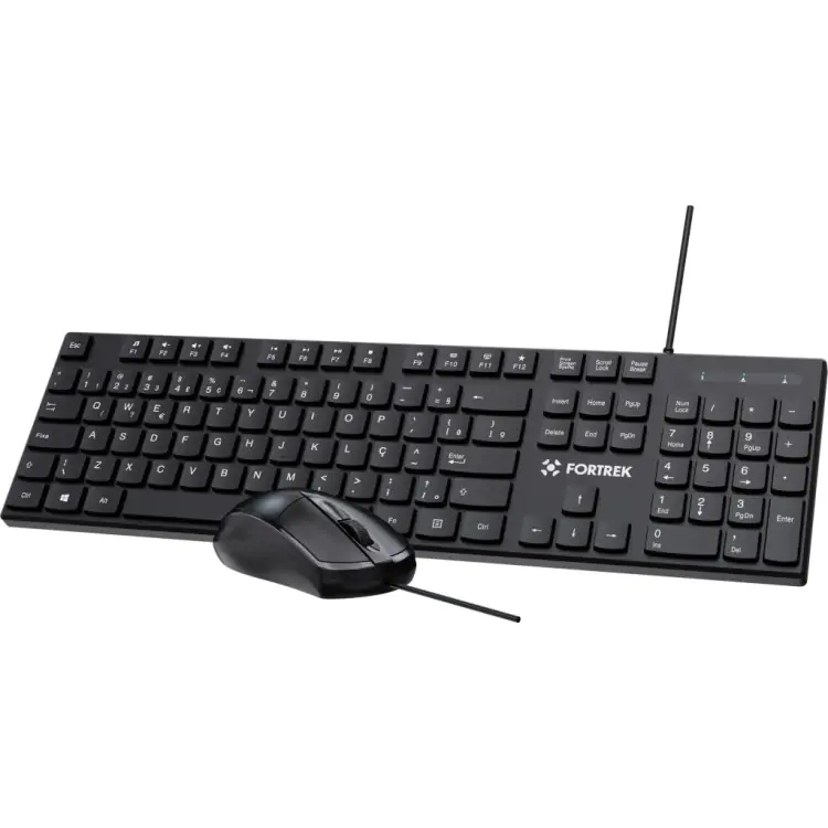 KIT MOUSE E TECLADO FORTREK C13 OFFICE PRETO - Imagem: 2